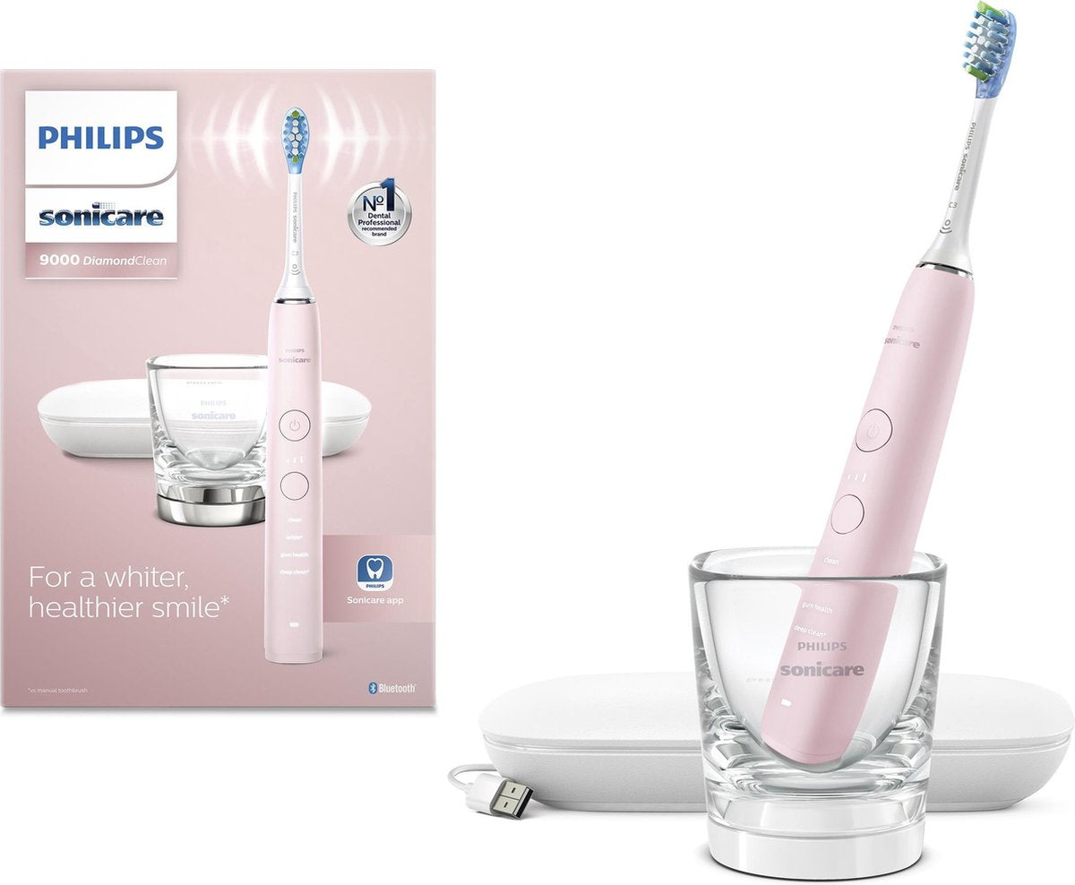 Philips Sonicare DiamondClean 9000 HX9911/29 - Luxe elektrische tandenborstel - Lichtroze