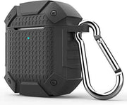 By Qubix - AirPods 1/2 hoesje schokbestendige harnas - soft case - zwart - AirPods hoesjes