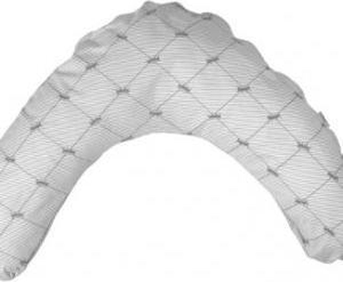 Nicolientje Voedingskussen Voedingskussen met donsvulling zilver 170/43 cm