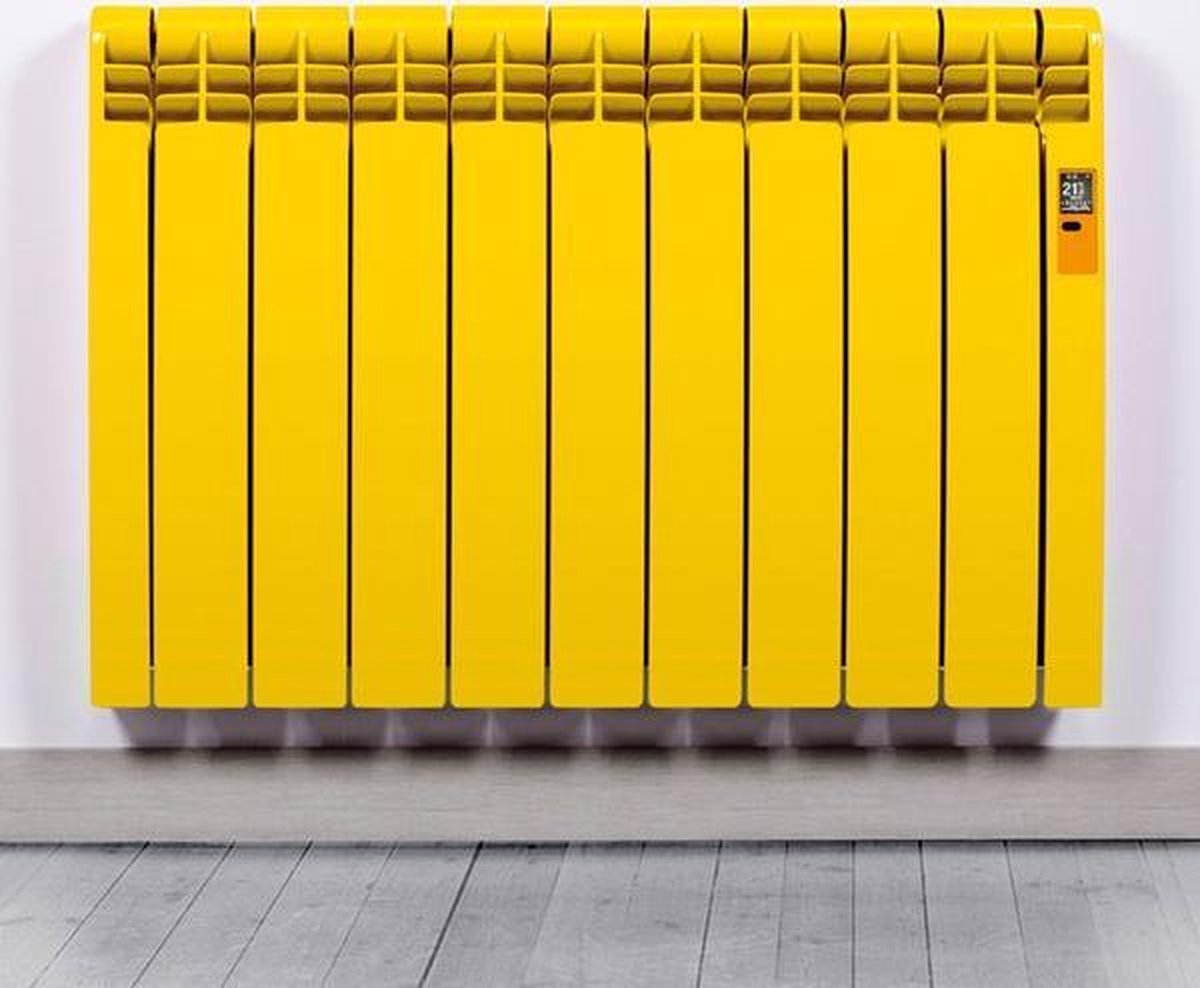 Elektrische Radiator Wifi Traffic Yellow (RAL) - Smartcontrol via app - Energiebesparende functies - Laag verbruik - Realtime consumptie - 3 elementen - 330 W - Zuinigste Radiator