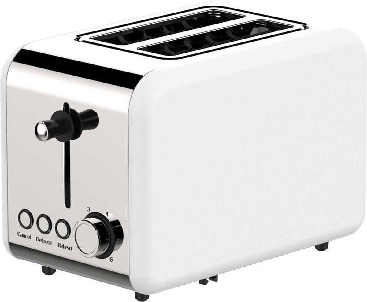 Broodrooster voor 2 sneetjes - wit - RETRO