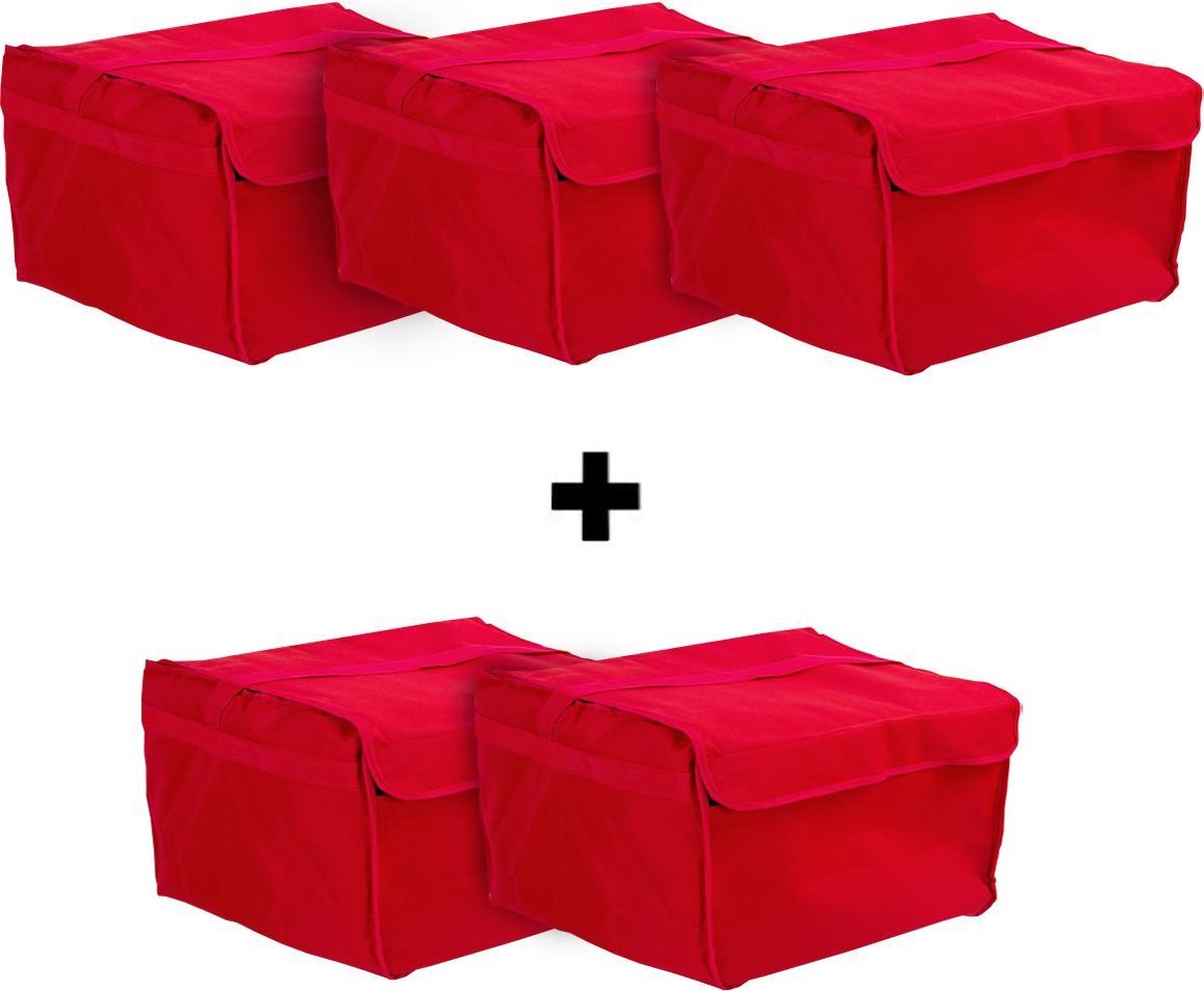 (5 stuks) Pizzatas / Isolatietas - Rood | GGM Gastro