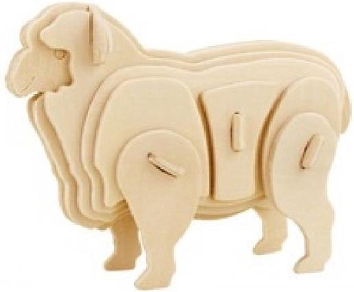 3D Puzzel Houten Bouwpakket Schaap