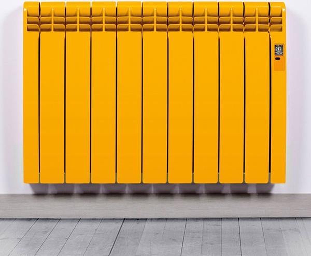 Elektrische Radiator Wifi Sun Yellow (RAL) - Smartcontrol via app - Energiebesparende functies - Laag verbruik - Realtime consumptie - 13 elementen - 1430 W - Zuinigste Radiator