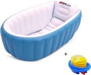 WiseGoods - Babybadje - Opblaasbaar Badje - Opvouwbaar Bad - Kinderbadje - Inclusief Luchtpomp - Blauw