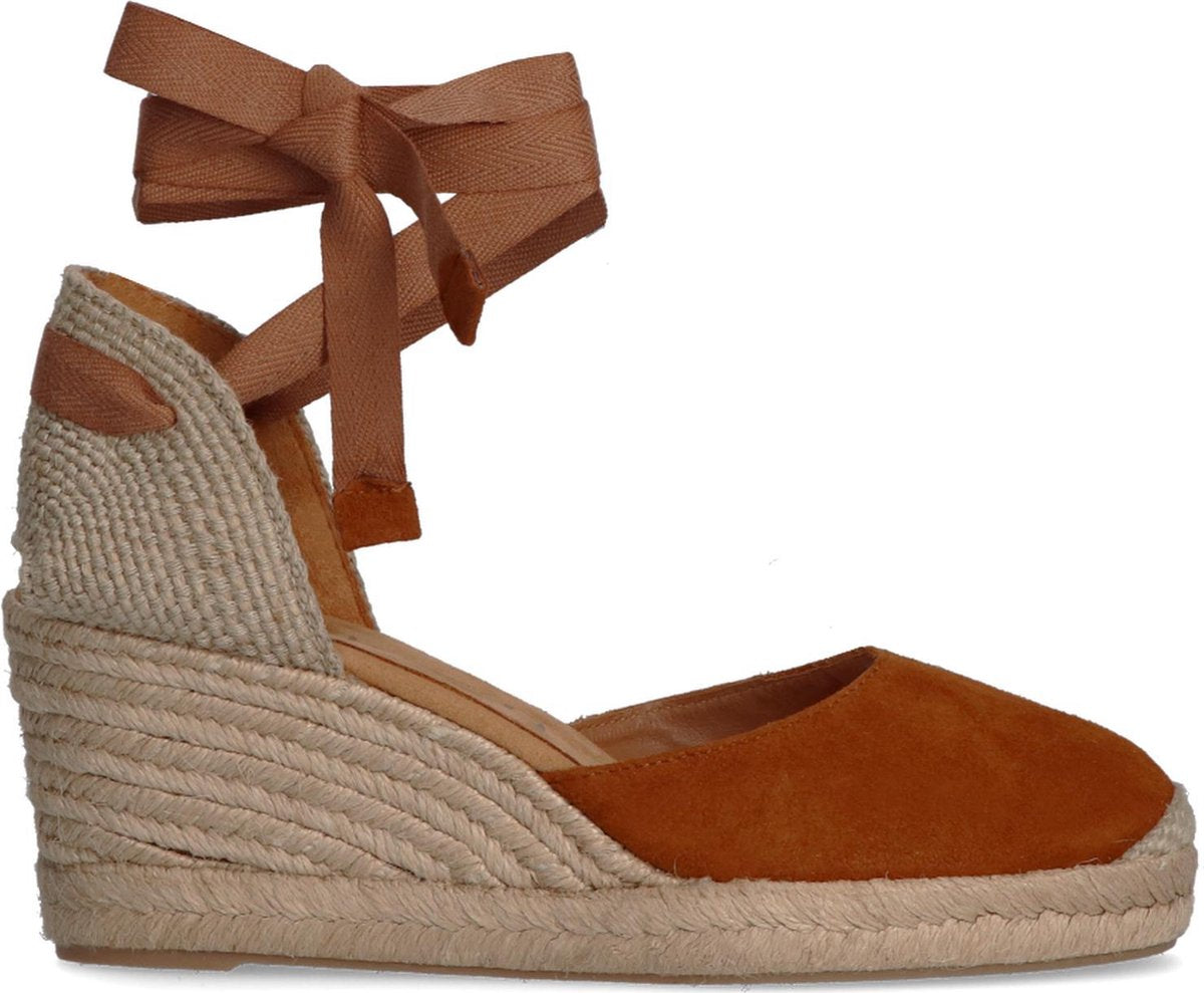 Unisa Candida Espadrilles - Met Sleehak - Dames - Cognac - Maat 38