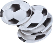 Tib Feestbordjes Voetbal Junior 23 Cm Karton Wit/zwart 8 Stuks