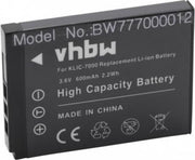 VHBW Camera accu compatibel met Kodak KLIC-7000 / 600 mAh