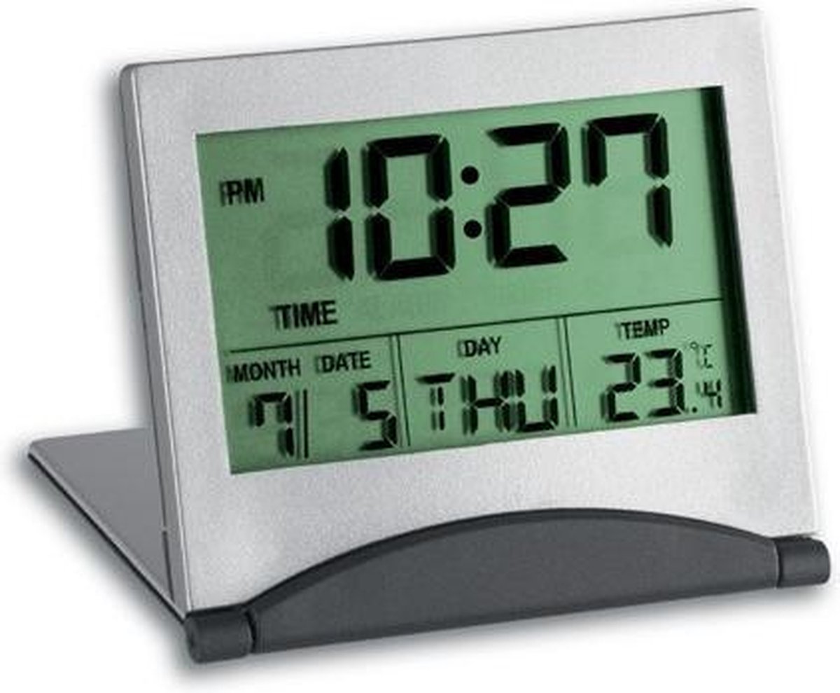TFA Dostmann 98.1054 Wekker Quartz Zilver