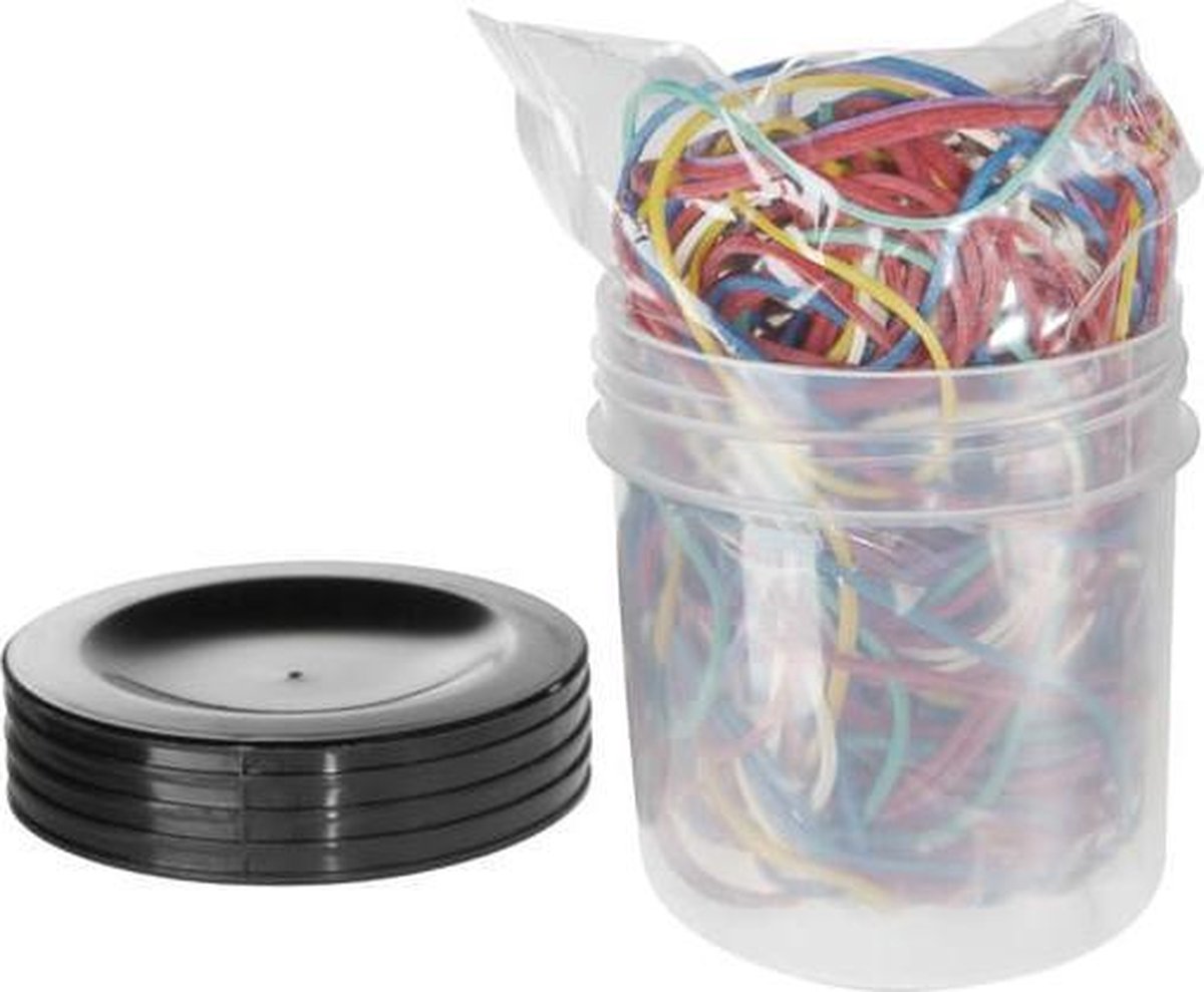 Elastieken Alco 65mm assorti - plastic doosje a 50 gram