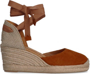 Unisa Candida Espadrilles - Met Sleehak - Dames - Cognac - Maat 37