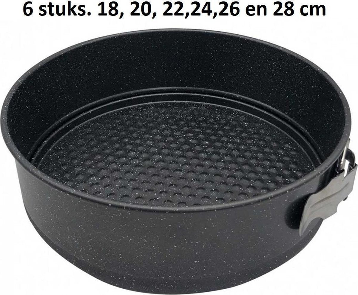 Kinghoff 154647 - Springvormenset 18 - 20 - 22 - 24 - 26 en 28 cm - 6 stuks