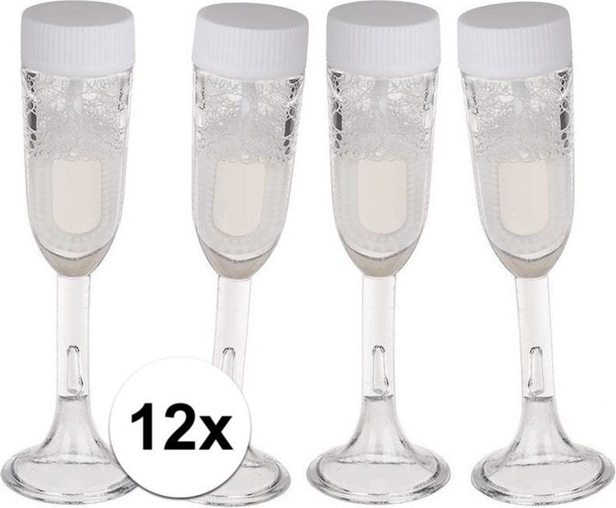 12x Bellenblaas champagne glas