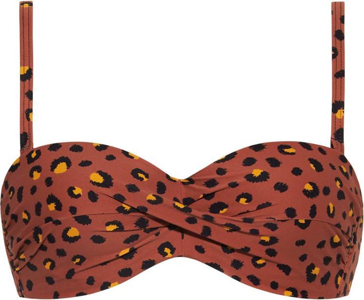 Cyell Wild At Heart Bikini Top Voorgevormde cups en beugel Bruin 42 B