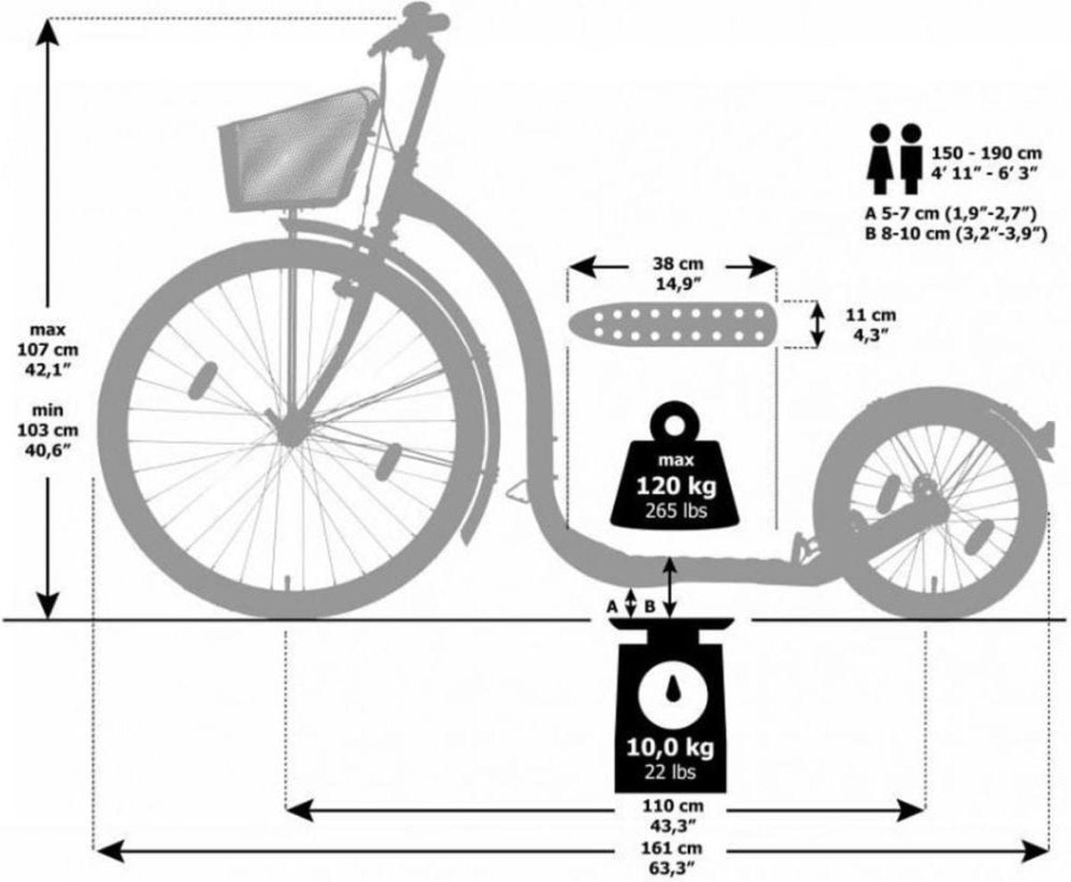 Kickbike step City G4 met mandje (zwart)