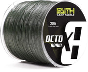 Faith OctoX8 Braided Line - Green - Gevlochten Lijn - 30lb - 0.20mm - 1000m - Groen