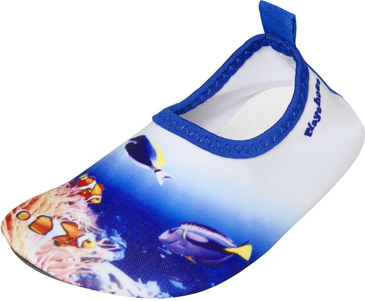 Playshoes - Uv-waterschoenen voor kinderen - Onderwaterwereld - Zeeprint blauw - maat 18-19EU