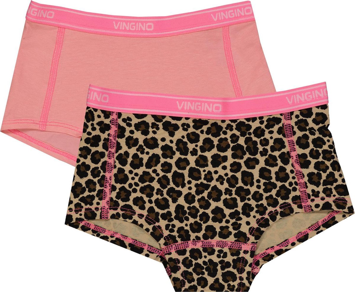 Vingino Animal 2Pack Meisjes Onderbroek - Cosmo Pink - Maat 170-176