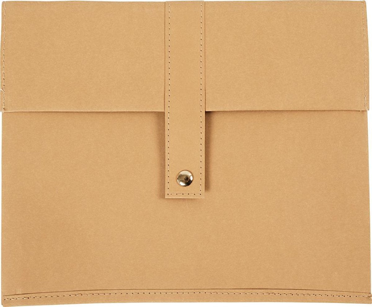 Faux Leather Tablet Pouch. light brown. H: 22 cm. L: 26.5 cm. 350 g. 1 pc