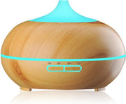 Itagala Geurverspreiders | Aroma diffuser extra LED | Aromatherapie | Ultrasone etherische olie verdamper en vernevelaar | 550ml |Luchtverfrisser en luchtbevochtiger met sfeervolle LED verlichting | Met afstandsbediening | Bruin