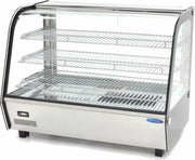 Warmhoudvitrine 160 Liter - 3 Etages - 86 cm - RVS - Temperatuur 30 tot 90 Graden - met 3 Roosters - Schuifdeuren - Horeca Warmhoudkast - Maxima