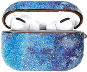 Kingxbar Rainbow glanzende glitter case voor AirPods Pro blauw