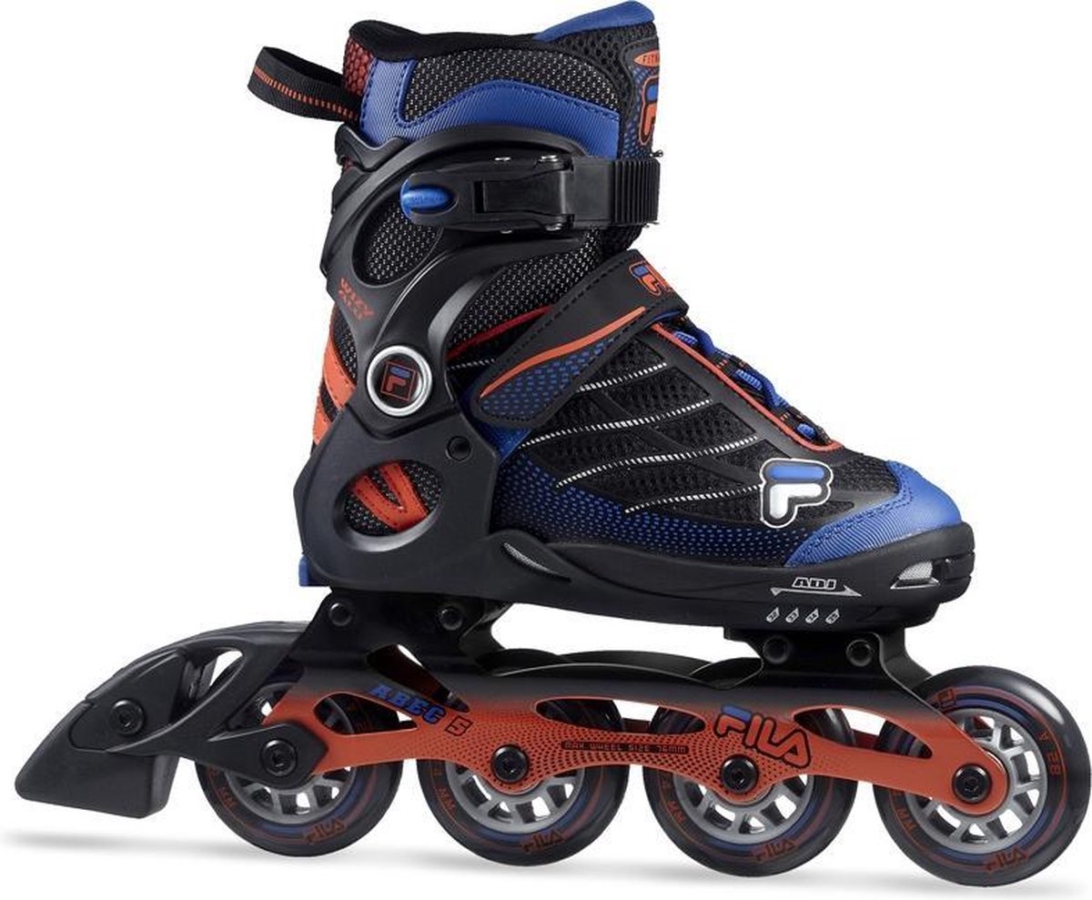Fila Inlineskates Wizy Alu Jongens Zwart/blauw/rood Maat 32-35