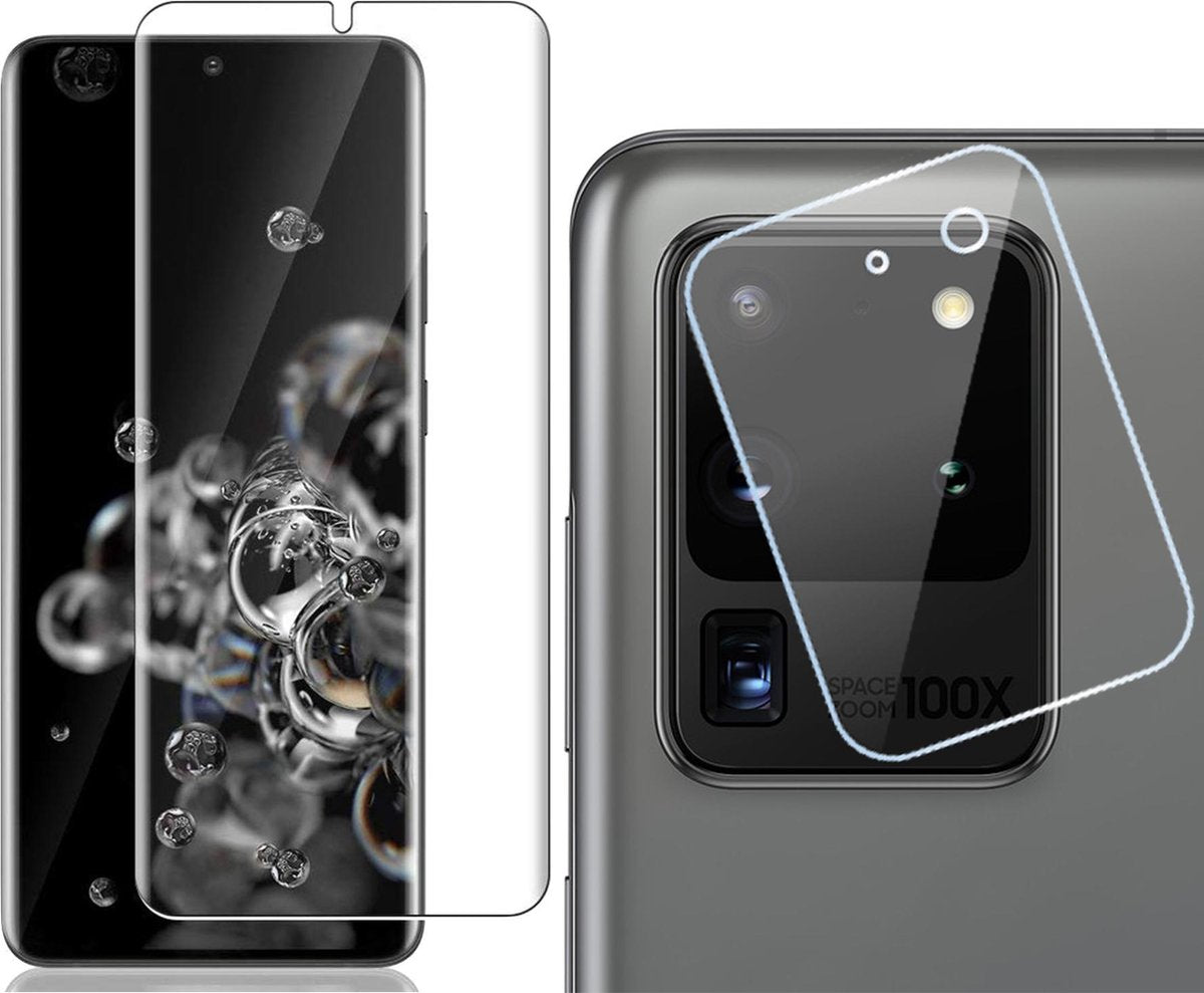 Beschermglas Samsung S20 Ultra Screenprotector - Samsung Galaxy S20 Ultra Screen Protector Glas en Samsung S20 Ultra Screenprotector Camera