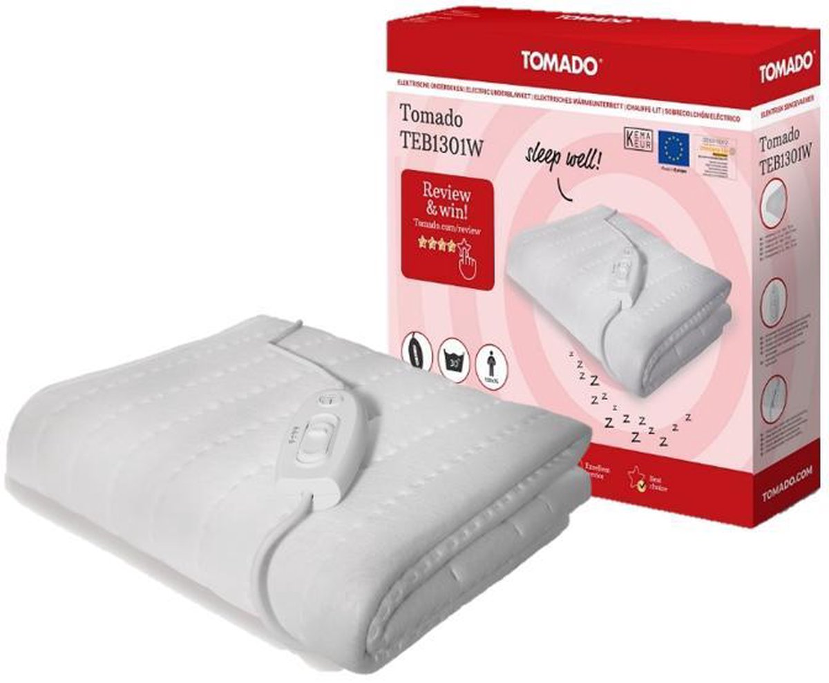 Tomado TEB1301W - Elektrische Onderdeken - 130x75 cm