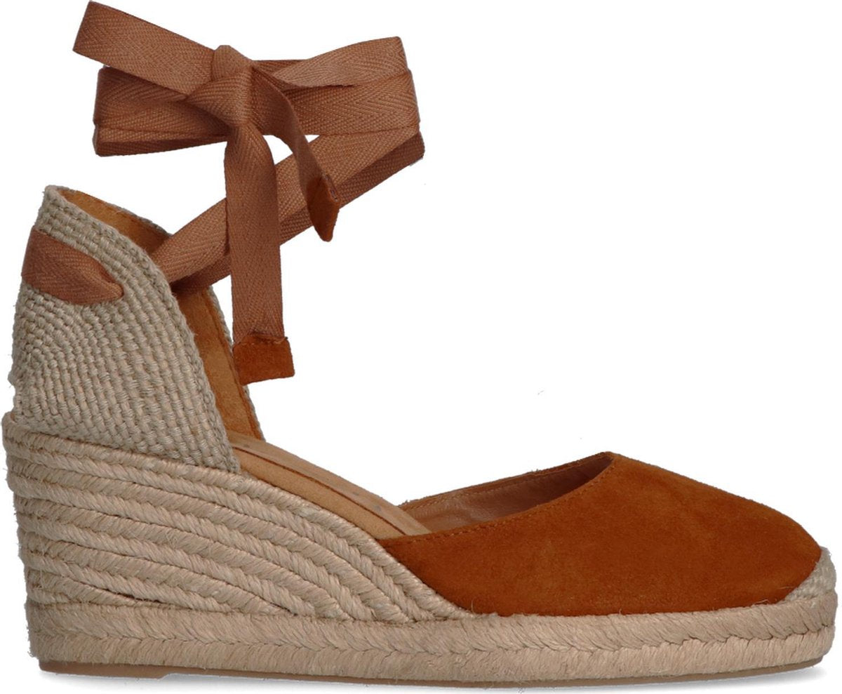 Unisa Candida Espadrilles - Met Sleehak - Dames - Cognac - Maat 41