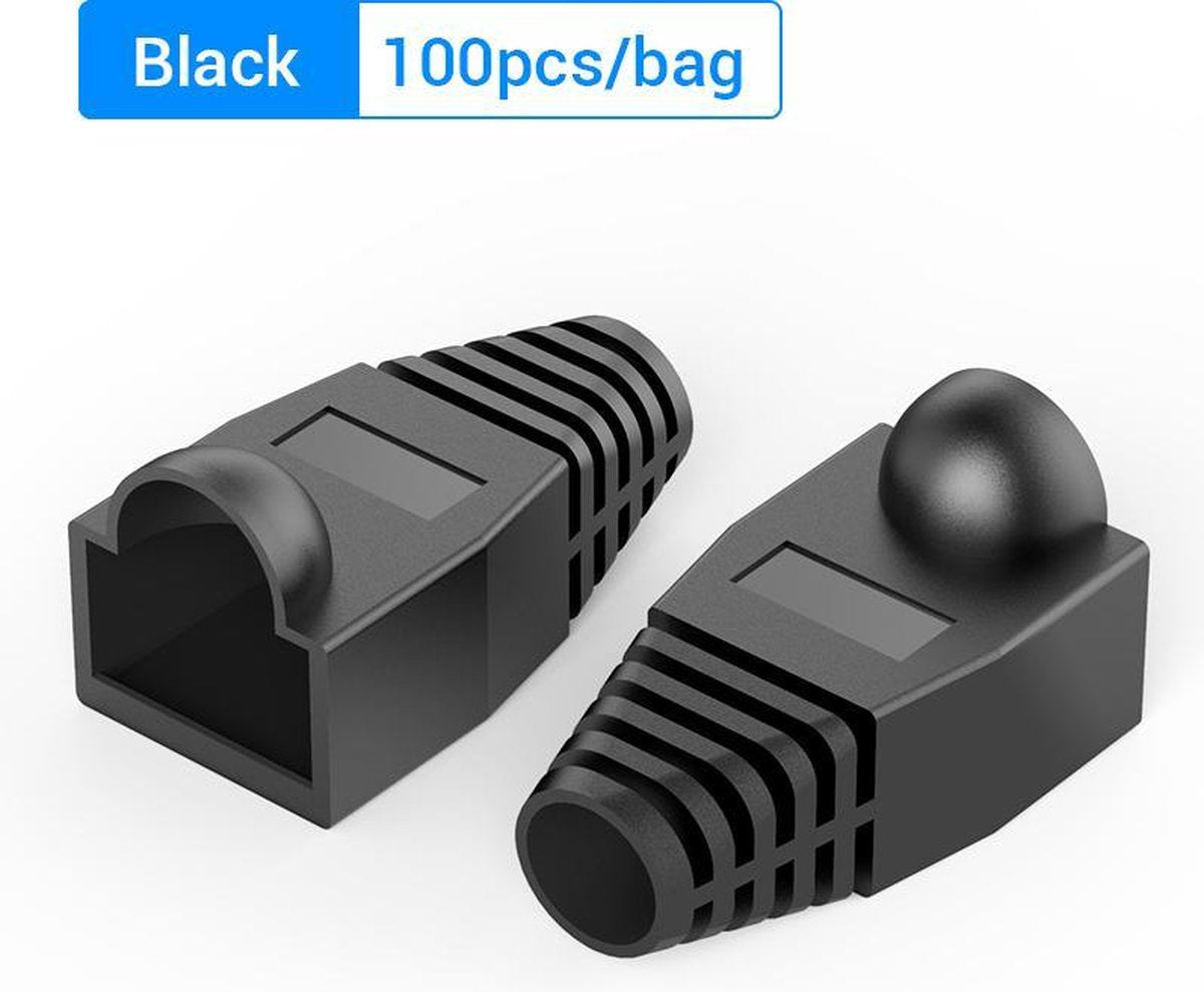 Vention RJ45 Tule / Trekontlasting voor netwerkkabel connector - Zwart - 100 stuks