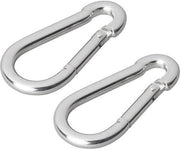 Pro+ Karabijnhaak rvs 8x80mm 2 stuks in blister