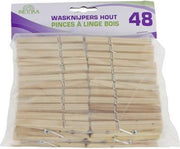 Wasknijpers hout set à 48