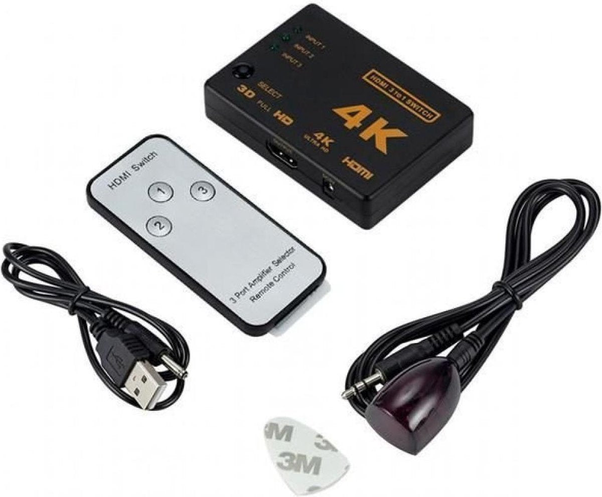 4k HDMI switch met afstandsbediening