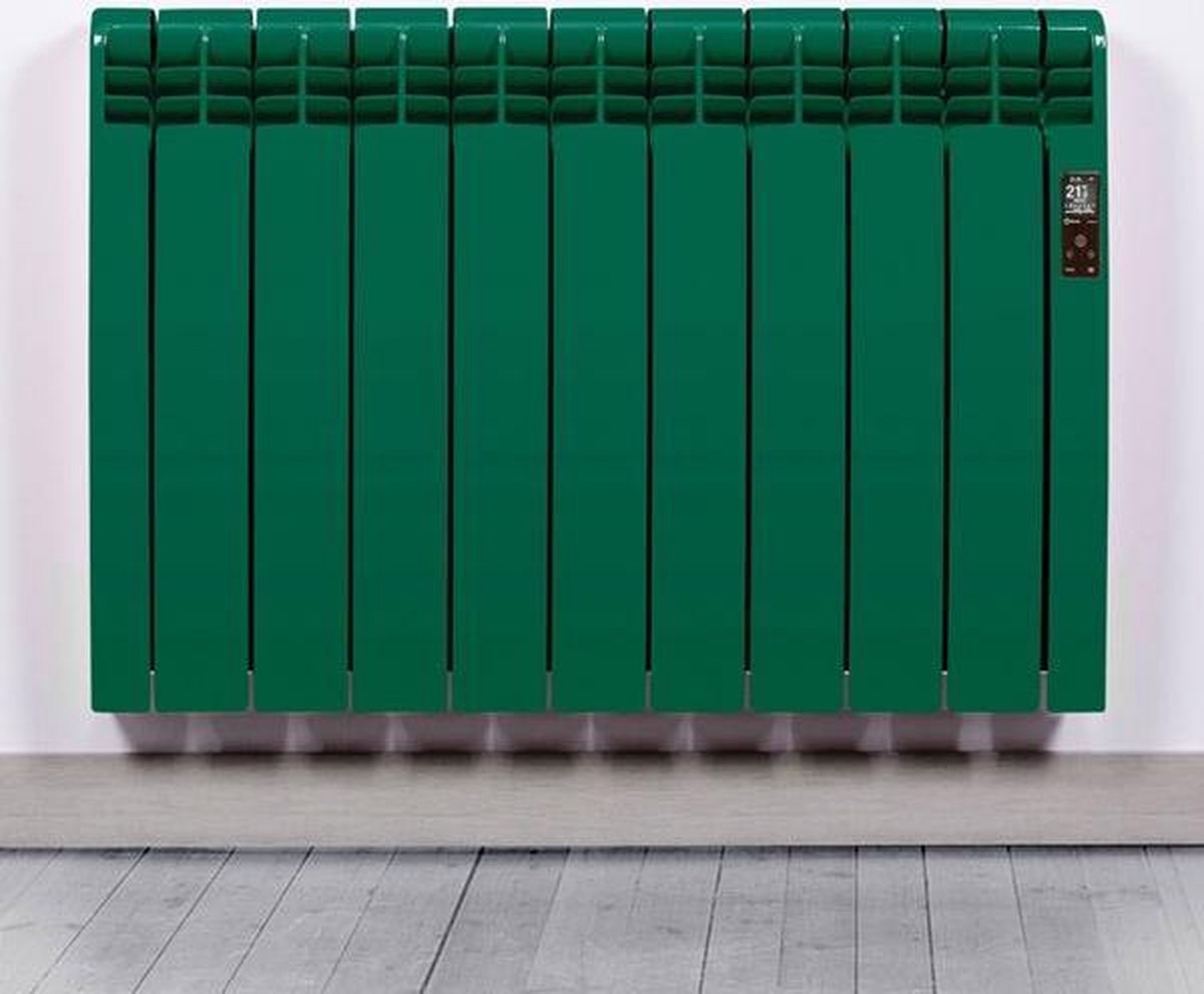 Elektrische Radiator Wifi Pastel Green (RAL) - Smartcontrol via app - Energiebesparende functies - Laag verbruik - Realtime consumptie - 3 elementen - 330 W - Zuinigste Radiator