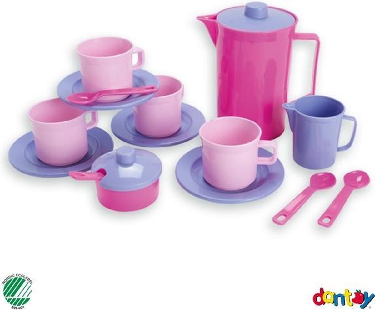 Dantoy Koffieservies Roze (17-dlg)