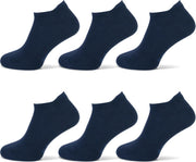 Sokken sneaker met lipje 3 paar - Marine - Sokken Heren Sokken Dames - Maat 39/42