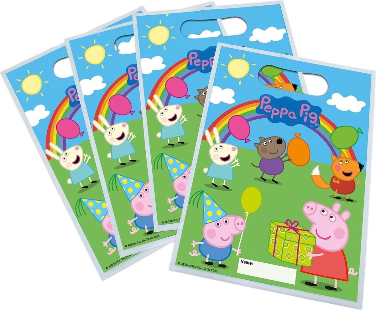 Tib Uitdeelzakjes Peppa Pig Junior 17 X 23 Cm Polyetheen 6 Stuks