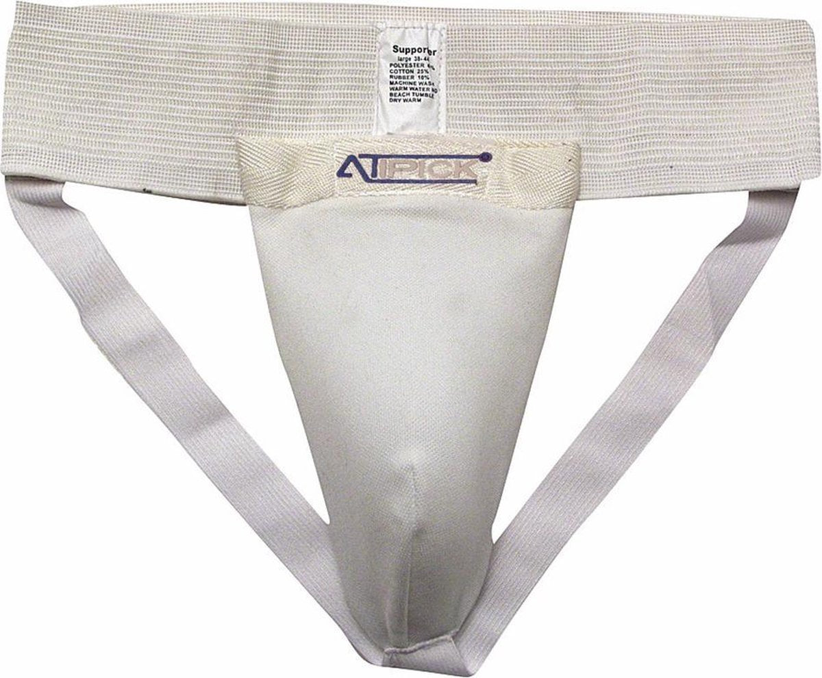 Atipick Kruisbeschermer Heren Polyester Wit Maat S