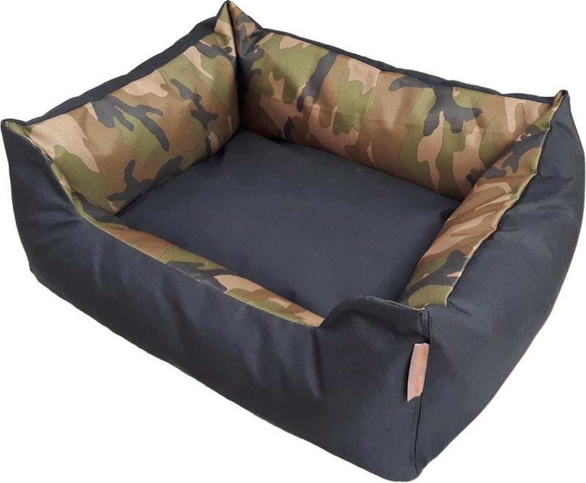 Hondenmand Cordura L – Zwart + Camo - 80 x 65 x 21 cm