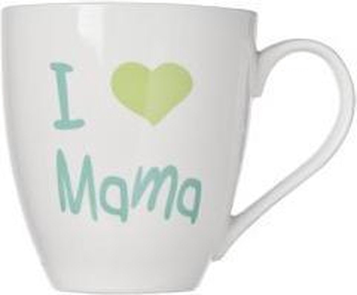 Beker 55cl Deco 'i Love Mama'd10.5xh11.5cm (set van 6)