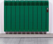 Elektrische Radiator Wifi - Smartcontrol via app Pearl Opal Green (RAL) - Energiebesparende functies - Laag verbruik - Realtime consumptie - 15 elementen - 1600 W - Zuinigste Radiator
