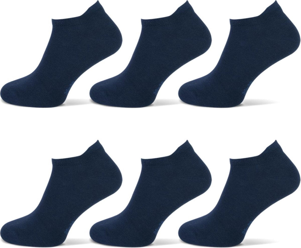 Sokken sneaker met lipje 3 paar - Marine - Sokken Dames Maat 35/38