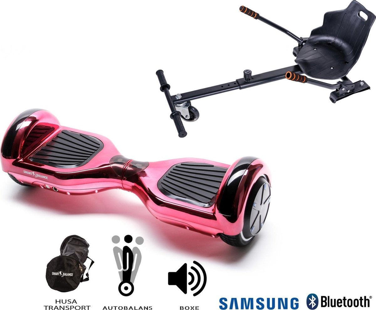Hoverboard | 6.5 Inch Wielen | Self Balance Hoverboard met Hoverkart | Oxboard | Bluetooth Speakers | Electric pink