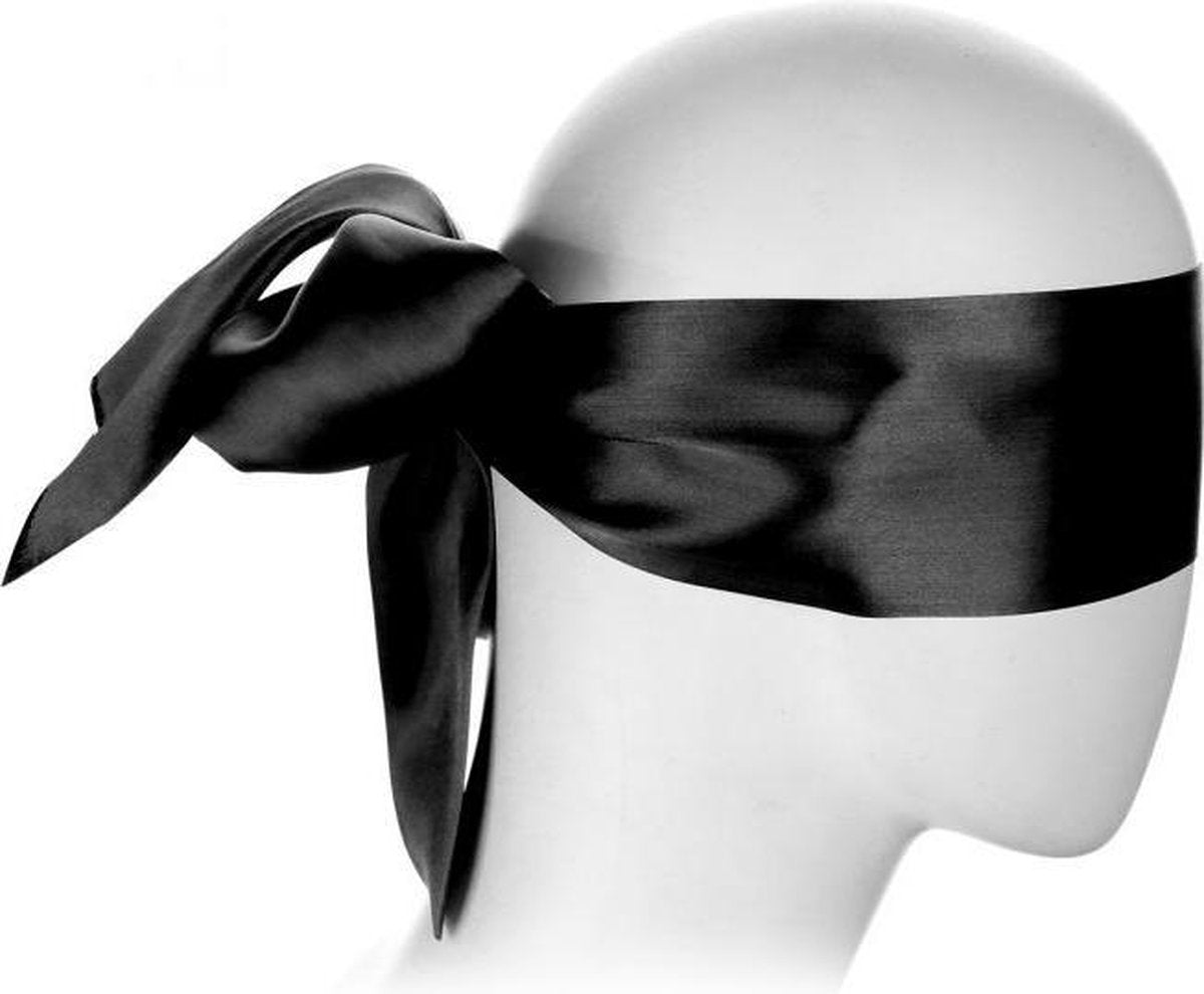 Kiotos Blinddoek van zwart satijn