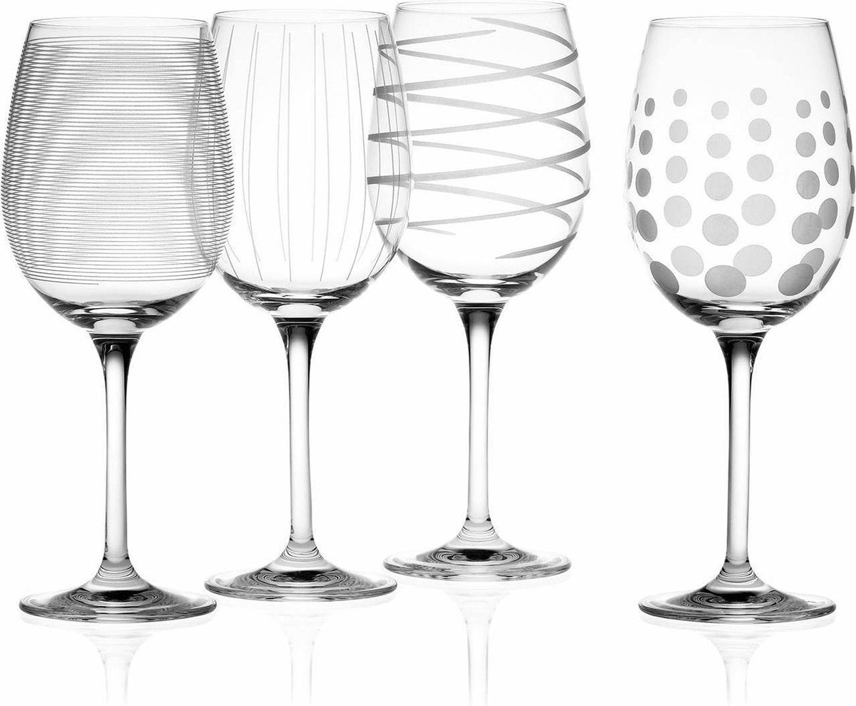 Mikasa Wijnglazenset Mikasa 450 Ml Transparant/zilver 4 Stuks