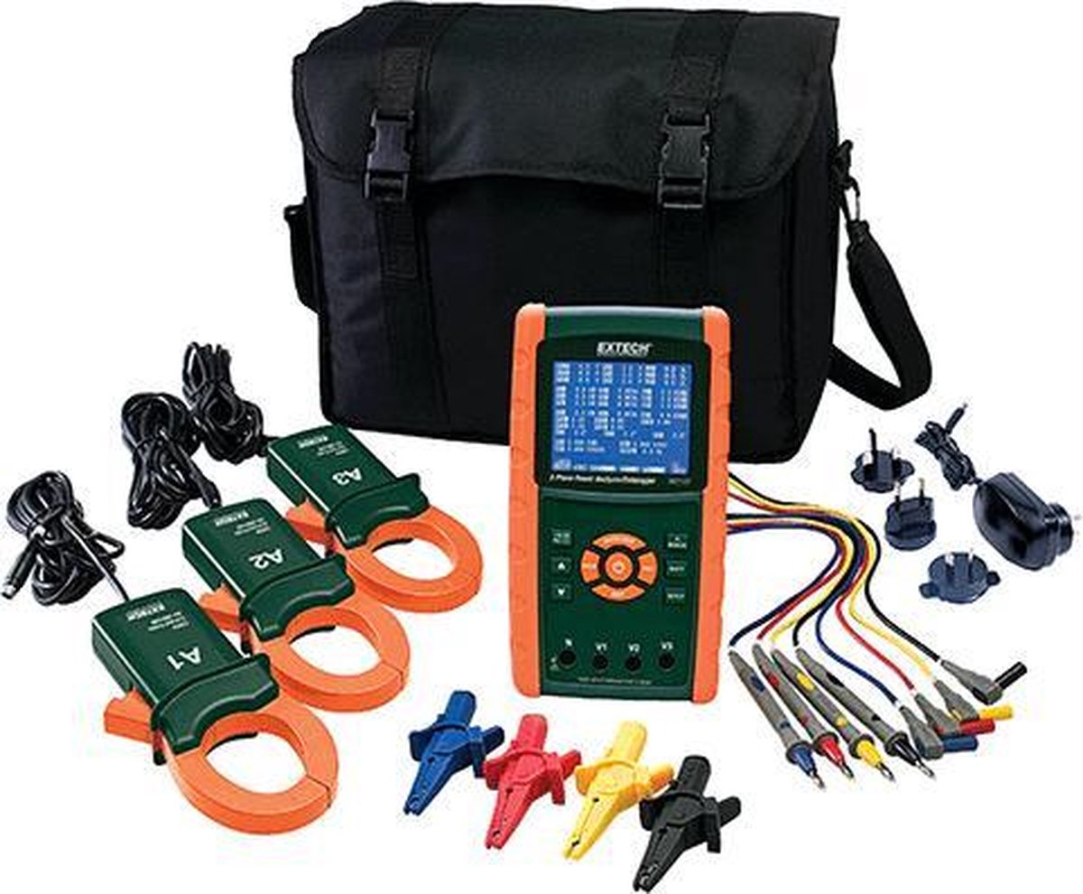 EXTECH 382100: 1200A 3-fase Power Analyzer/Datalogger
