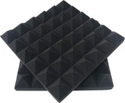 Noppenschuim Premium - 1 STUK - Geluidsisolatie - Piramide vorm - 5 CM DIK - 30cm x 30cm x 5cm - Akoestisch studioschuim - Isoleren van Geluid - Studio - Opname - ZWART