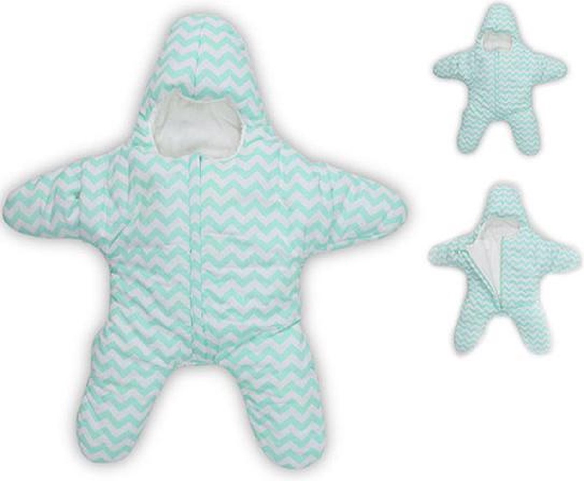 Baby slaapzak - Ster - Blauw - 3-7 mnd
