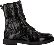 Koel4kids 11m002 Veterboots - Laarzen Met Veters - Meisjes - Zwart - Maat 32